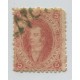 ARGENTINA 1864 GJ 19 RIVADAVIA ESTAMPILLA DE 1ra TIRADA CON MATASELLO FRANCA DEL ROSARIO + 100%